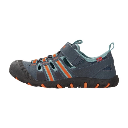 Sandały sportowe dziecięce dla chłopca/dziewczynki Trollkids Kids Sandefjord Sandal XT dark navy/dusky turquoise/glow orange (668-110)