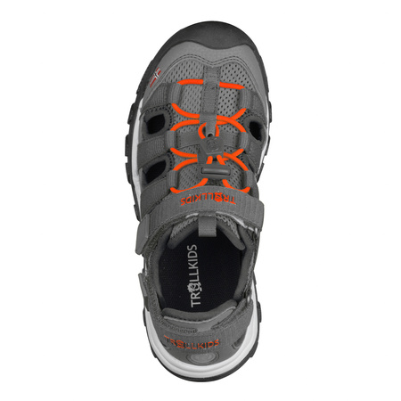 Sandały sportowe dziecięce dla chłopca/dziewczynki Trollkids Kids Kristiansand Sandal XT anthracite/orange (665-612)