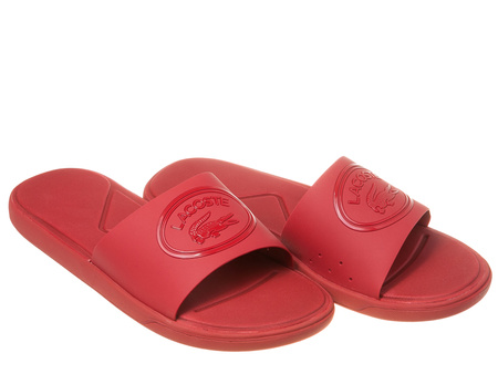 Klapki Lacoste L.30 SLIDE 318 1 CAW Czerwony (736CAW0021RR1)