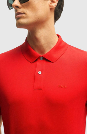 Koszulka Polo męska BOSS Pallas Bright Red regular fit czerwona (50468301-627)