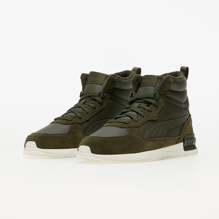 Wyprzedaż - Sneakersy męskie za kostkę Puma Graviton Mid Forest wysokie buty sportowe zielone (383204-02)
