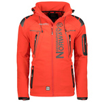 Kurtka sportowa męska Geographical Norway Techno MEN 056 BS3 z regulowanym kapturem wodoodporna czerwona (WU1060H/GN)