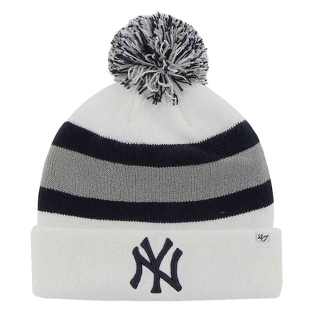 Czapka unisex 47 Brand NEW YORK YANKEES CUFF KNIT Biały (B-BRKAW17ACE-WH)