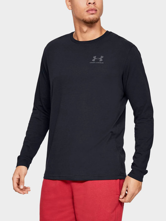 Wyprzedaż - Koszulka sportowa z długim rękawem męska Under Armour Sportstyle Left Chest longsleeve (1329585-001)