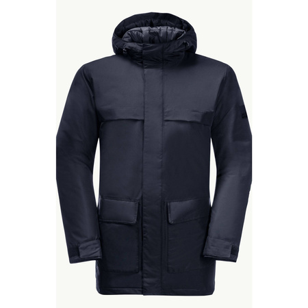 Męska kurtka zimowa Jack Wolfskin WINTERLAGER PARKA M night blue Texapore Fiber Insulated wiatroszczelna (1115471_1010)