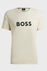 T-shirt męski BOSS RN Open White beżowy (50503276-131)