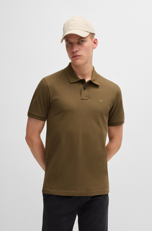Wyprzedaż - Koszulka Polo męska BOSS Passenger VERDE slim fit brązowa (50507803-368)