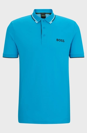 Koszulka Polo męska Boss Paddy Pro Turquoise/Aqua regular fit turkusowa (50469102-442)