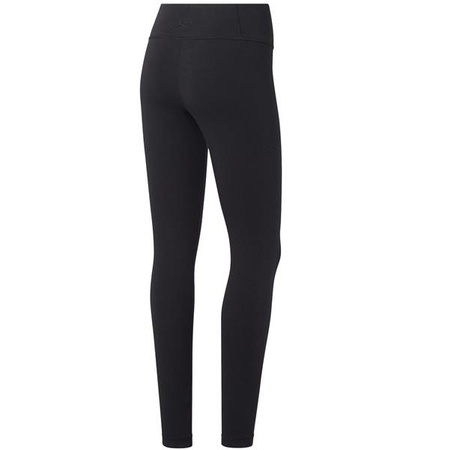 Wyprzedaż - Legginsy damskie Reebok TE COTTON LEGGING sportowe z wysoką talią treningowe czarne (FK6664)