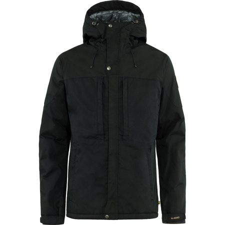 Kurtka na zimę z kapturem męska Fjällräven Skogsö Padded Jacket ocieplana czarna (F82279-550)