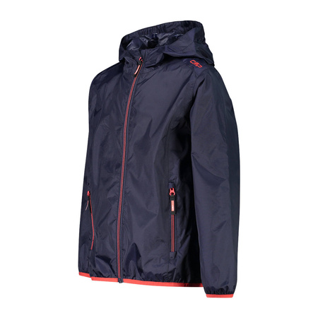 Wyprzedaż - Kurtka dziecięca przeciwdeszczowa CMP Kid G Jacket Rain Fix Hood granatowa (3X53255-28ML)
