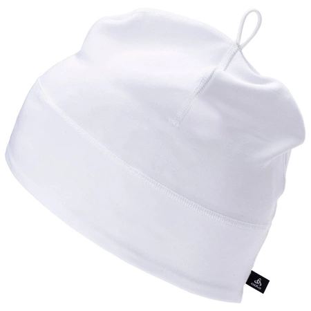Czapka sportowa unisex Odlo Hat POLYKNIT WARM ECO dopasowana pod kask szybkoschnąca biała (762670/10000)