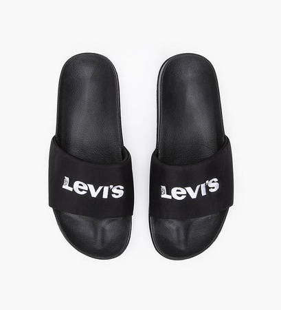 Wyprzedaż - Klapki damskie Levi's June Bold Sliders czarne (D78890001)