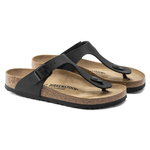 Japonki damskie czarne Birkenstock Gizeh Birko-Flor Black narrow wąskie (0043693)