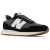 Wyprzedaż - Sneakersy męskie New Balance buty lifestylowe sportowe ze skóry zamszowej czarne (MS237GA)