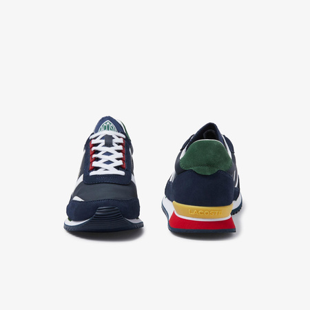 Sneakersy męskie granatowe Lacoste Partner Retro Leather buty sportowe czarne (7-43SMA0063092)