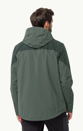 Kurtka męska Jack Wolfskin Weiltal 2l Jkt M Hedge Green przeciwdeszczowa wiatroszczelna zielona (1115891_4311)