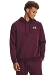 Bluza kangurka męska UNDER ARMOUR Essential Fleece z kapturem bordowa (1373880-601)