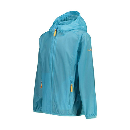 Kurtka dziecięca turystyczna CMP Kid G Jacket Rain Fix Hood wodoodporna niebieska (3X53255-L384)