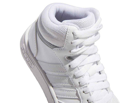 Wyprzedaż - Buty sportowe wysokie damskie młodzieżowe Adidas Hoops Mid 3.0 K białe (GW0401)