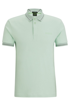 Koszulka Polo męska BOSS Paule 1 Open Green slim fit zielona (50512892-388)