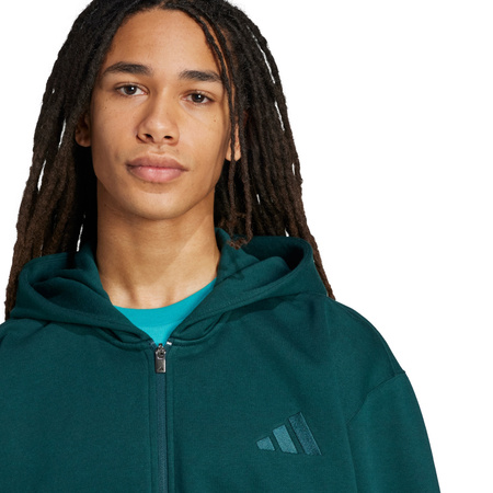 Bluza męska adidas ALL SZN Fleece Full-Zip zielona (JX5101)