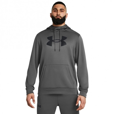 Wyprzedaż - Bluza z kapturem sportowa męska Under Armour UA Armour Fleece Big Logo HD szary (1379743-025)