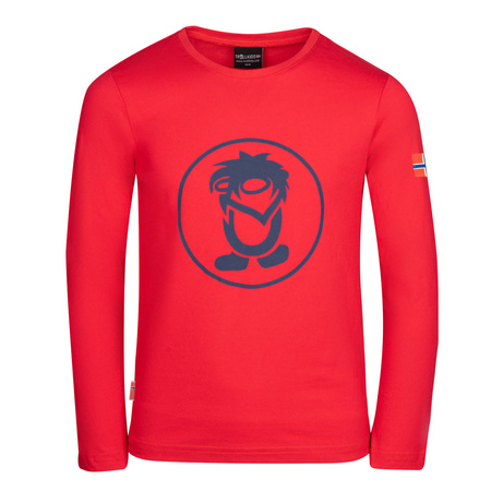 Bluzka ongsleeve bawełniana dziecięca dla chłopca/dziewczynki Trollkids Kids Troll Longsleeve bright red/mystic blue (343-410)