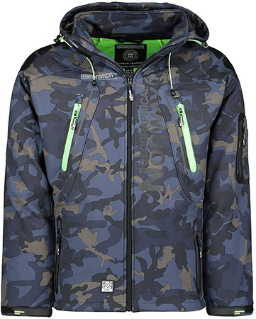 Kurtka męska granatowa Softshell Geographical Norway Techno (WU4549H-GN-NAVY-GREEN)