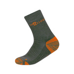 Skarpetki turystyczne dziecięce dla chłopca/dziewczynki Trollkids Kids Preikestolen Hiking Socks anthracite/flame orange (934-602)