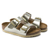 Klapki dziewczęce Birkenstock Arizona Kids Birko-Flor Electric Metallic Gold narrow wąskie (1014841)