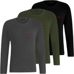 Koszulka męska Hugo Bodywear 3 Pak z długim rękawem bawełniana longsleeve