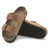 Klapki damskie Birkenstock Arizona Birko-Flor Nubuk Pecan wegańskie standard szerokie (1025006)