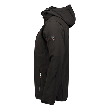 Kurtka softshell męska Geographical Norway TUNAR MEN GN 009 BS3 + BS4 wiatroszczelna czarna (SR274H-GN-BLACK)