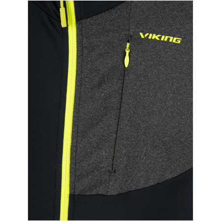 Bluza do biegania męska  Viking Tacoma Hoodie Man outdoorowa zapobiega przegrzaniu się organizmu czarna (720/25/7270/0908)