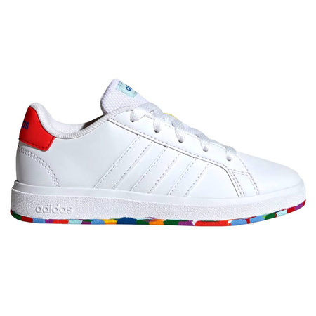 Sneakersy dla dziewczynki adidas GRAND COURT 2.0 K ze skóry syntetycznej białe (ID0733)