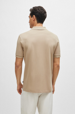 Koszulka Polo męska BOSS Pallas Dark Beige regular fit beżowa (50468301-255)