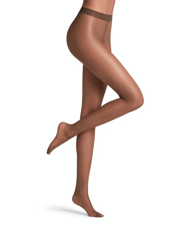 Wyprzedaż - Rajstopy cienkie błyszczące 15 DEN Lycra FALKE Seidenglatt 15 TI coffee (40490-5309)