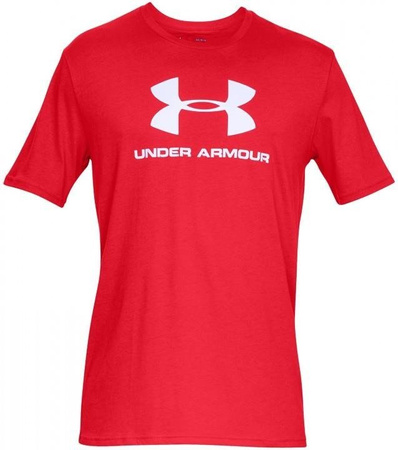 KOSZULKA UNDER ARMOUR M SPORTSTYLE LOGO SS RED