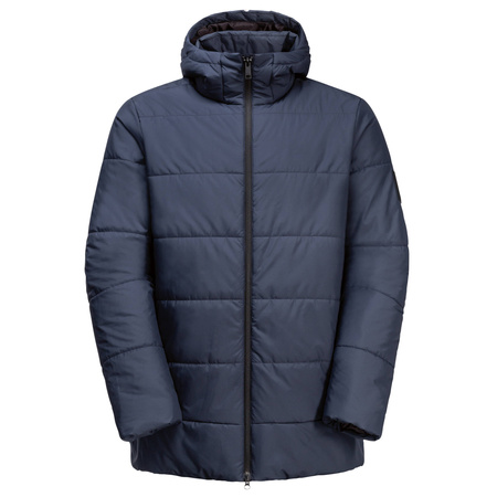 Wyprzedaż - Kurtka przejściowa męska Jack Wolfskin Deutzer Long JKT wodoodporna granatowa (1207451_1010)