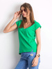 Bawełniany t-shirt V-neck zielony (RV-TS-4839.12P)