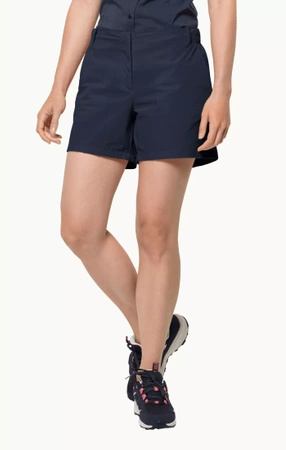 Wyprzedaż - Spodenki na lato damskie Jack Wolfskin Pack & Go Short W Night Blue (1507391_1010)
