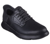 Buty męskie Skechers Garza Gervin Slip-ins skórzane oxfordy biznesowe czarne (205046-BBK)