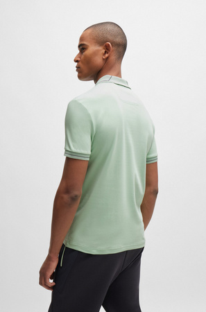 Koszulka Polo męska BOSS Paule 1 Open Green slim fit zielona (50512892-388)