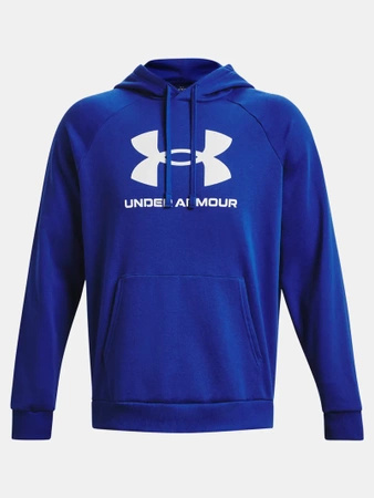 Bluza z kapturem męska UNDER ARMOUR Rival Fleece Logo kangurka niebieska (1379758-400)