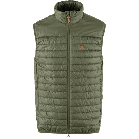 Kamizelka trekkingowa męska Fjällräven Abisko Padded Vest M turystyczna ocieplana zielona (F83775-625)