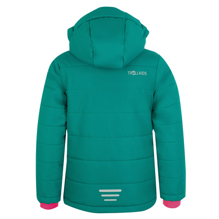 Kurtka narciarska dziecięca Trollkids Kids Hemsedal Snow Jacket XT zimowa z kapturem zielona (513-312)