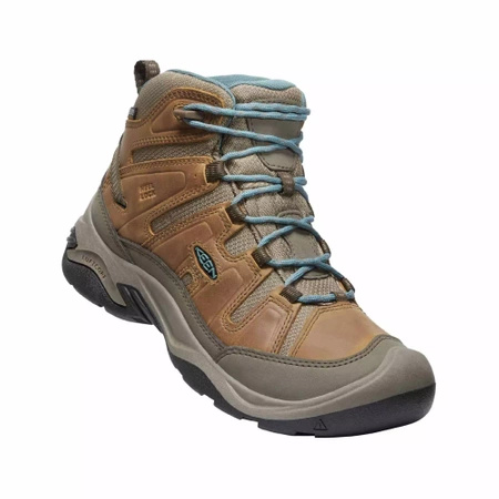 Wyprzedaż - Trekkingi skórzane damskie Keen Circadia MID WP buty outdoorowe brązowe  (KE-1026764)