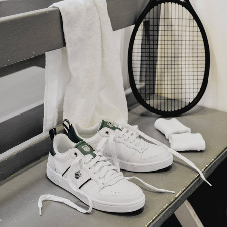 Wyprzedaż - Tenisówki męskie skórzane K-Swiss Lozan Match LTH białe sneakery (08903-193-M)