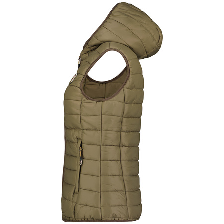 Bezrękawnik Geographical Norway VATIKA HOOD EO GIRL 233 brązowy dla dziweczynki (WW2008E/GNO-Storm)